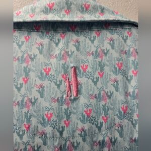 johnnie-O Blue and Pink Patterned Polo Shirt